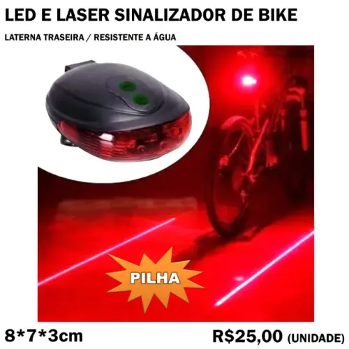 Iluminação Traseira de Bike com Laser