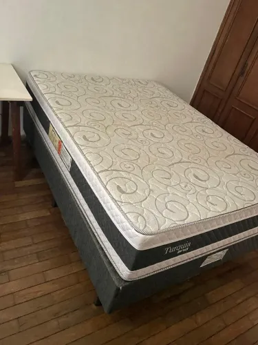 Cama de Casal Completa (Box + Colchão BiFlex 30cm) - Retirada Grajaú