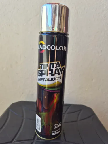 Tinta Spray Metálico Prata Radcolor 400ml - Nova