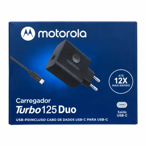 Carregador Turbo USB-C PD 125W Power Delivery para Celulares Tablets e Dispositivos Compat