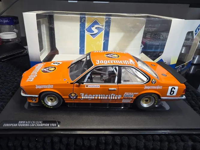 Miniatura 1:18 bmw csl Jagermaster etcc dtm 1984 race c pneus slick