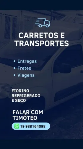 Frete e carretos, refrigerada e seco