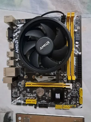KIT RYZEN 5 4600G, COM MEMÓRIA RAM 8GB + PLACA MAE