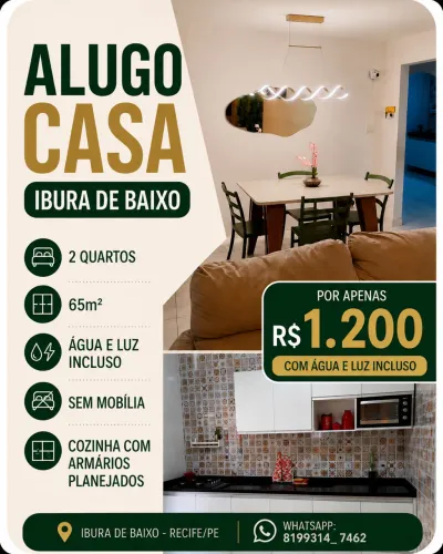ALUGO CASA IBURA DE BAIXO