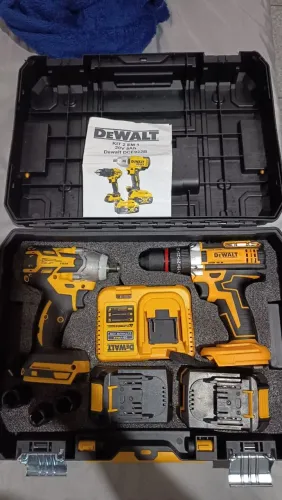 kit 2 em 1 20v 5ah dewalt dcf922b máquina de impacto e parafusadeira e furadeira