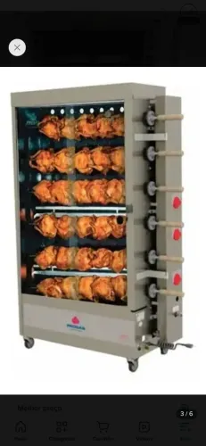 Máquina de assar frango/Frangueira Gas/Forno para assar frango/FRANGUEIRA A GÁS PR-631TR S