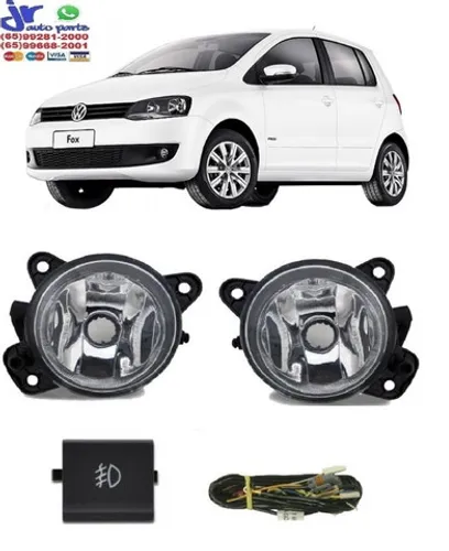 Kit Farol De Milha Fox Space Fox 2010 2011 2012 2013 Auxiliar Neblina