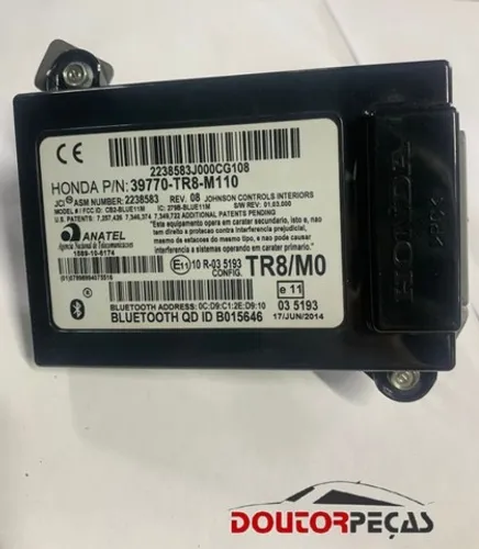 Modulo Central Bluetooth Honda Civic 2014 39770TR8