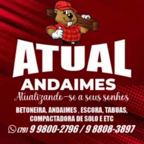 Locação de:Escoras , Betoneira, Andaimes , Plataformas ,Sapatas e etc.