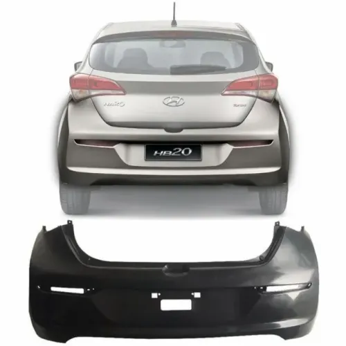 Parachoque Traseiro Hyundai HB20 2016 à 2019 - Preto - Original