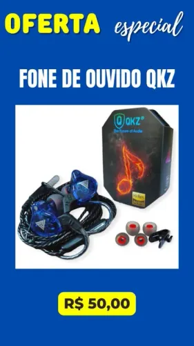 Fone de ouvido QKZ de ótima qualidade 