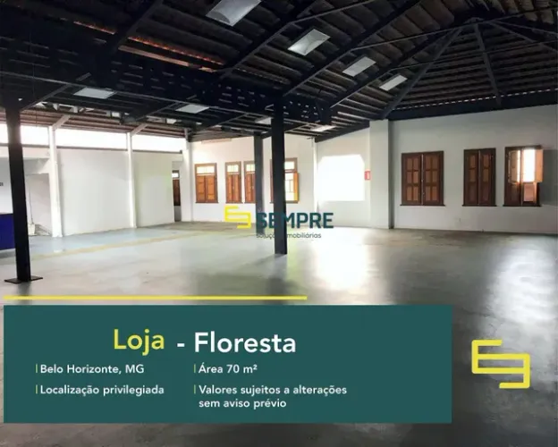 Locação de excelente loja no bairro Floresta