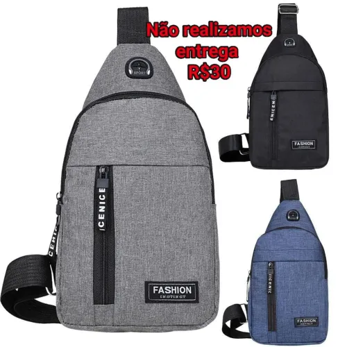 Mochila de ombro transversal masculina pequena 
