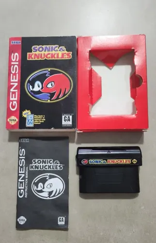 Sonic & Knuckles (Sega Genesis, 1994) COMPLETO C/ MANUAL