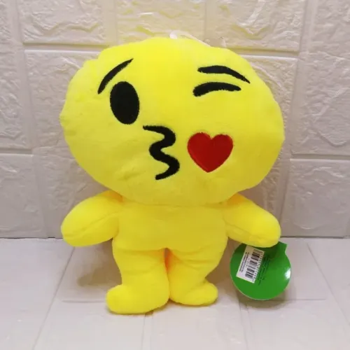 Urso De Pelucia Diversos 16cm  A 22cm 1410-1 Tuka Toy - Emoji Beijinho