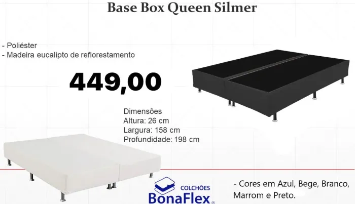 Base Box Queen Silmer - ENTREGA HOJE !!! 