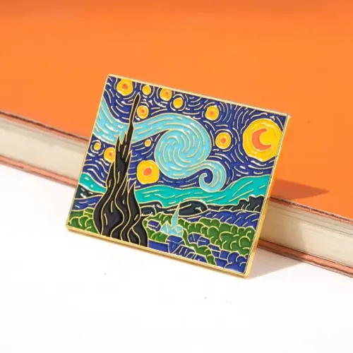 Pin Esmaltado Noite Estrelada Van Gogh / Produto Novo Lacrado / Envio Rápido Correios