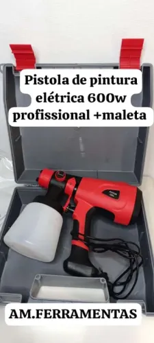 Pistola de pintura elétrica 600w profissional + maleta