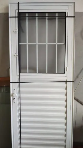 Porta de Alumínio com Vidro direto da fábrica 210x80 largura PRONTA ENTREGA LADO ESQUERDO 