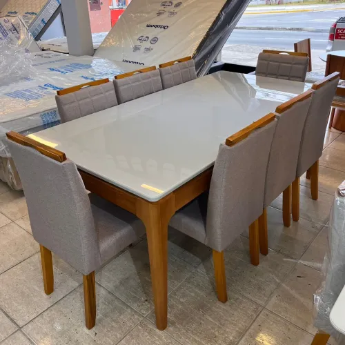 MESA DE JANTAR LINDÍSSIMA+8 CADEIRAS