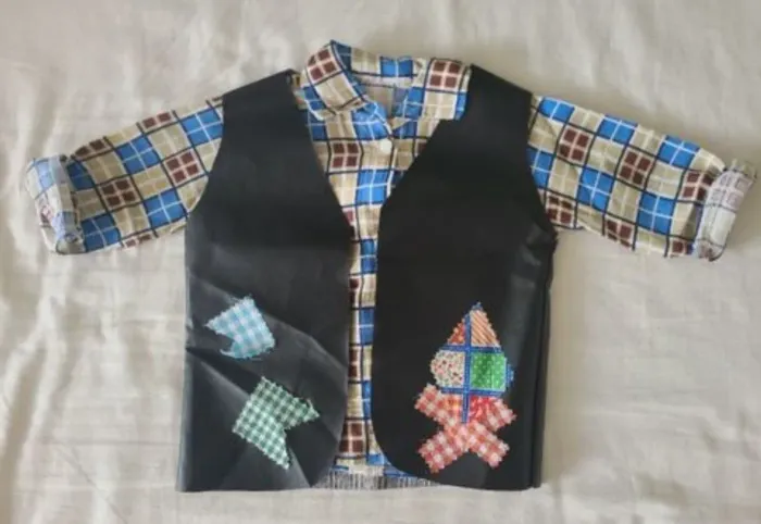 Blusa e colete Caipira para Bebê