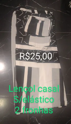 Dois lençóis de casal sem elástico e 8 fronhas
