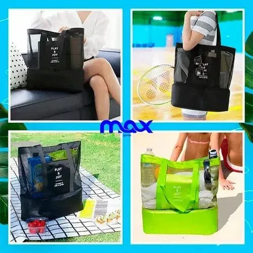 Bolsa com compartimento térmico praia e clube (entrega)