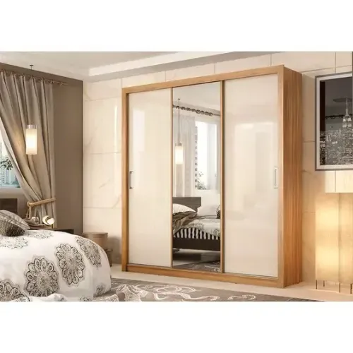 Guarda Roupa Casal 3 Portas 2 Gavetas com espelho Novo