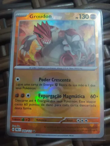 groudon pokebola pokeball pokémon evoluções prismaticas Carta Groudon - Pokemon - 049/131