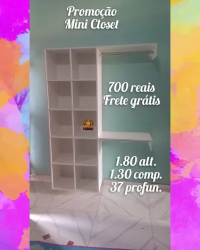 Mini Closet Branco 1.80x1.30 - Promoção!