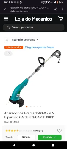 Aparador de gramas GAM1500bp 220v