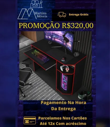 GRANDE PROMOÇÃO MESA COMPUTADOR GAMER ENTREGA GRÁTIS ACEITA CARTÃO. 