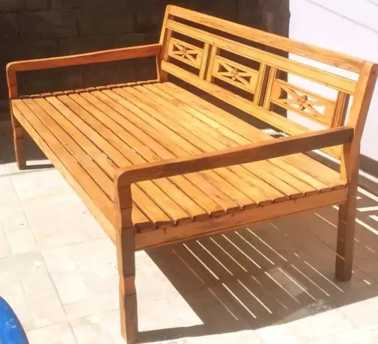 Banco leito madeira de lei peróba rosa 