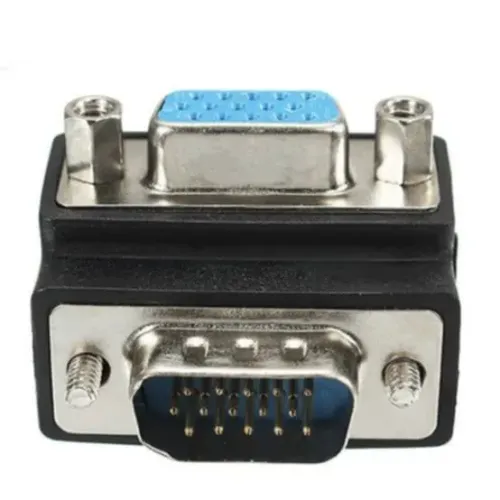 Adaptador VGA Macho para Fêmea - Conector de Vídeo 90°