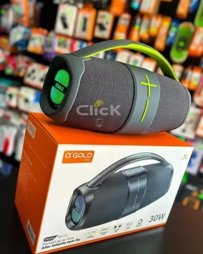 Caixa De Som Sem Fio Sm-17a 30w A Gold Resistente Água
