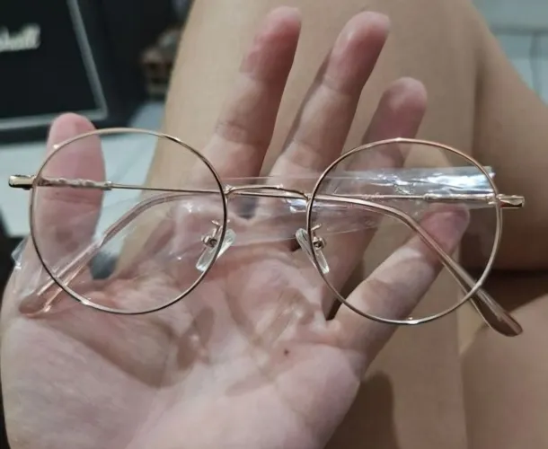 Oculos Rose Gold Novo