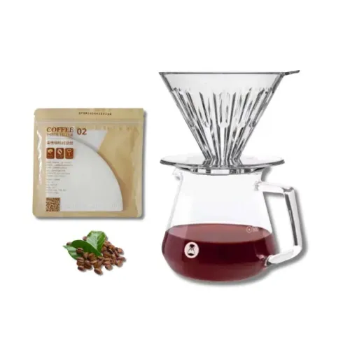 Conjunto Café Timemore Crystal Eye Dripper Original 02 50 filtros