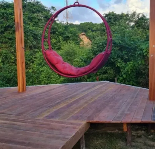 BALANÇO ARCO DE CORDA NÁUTICA COM ASSENTO ESTOFADO IMPERMEÁVEL