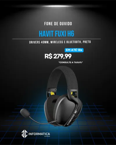 HEADSET HAVIT GAMENOTE FUXI H6 QUAD-MODE BLACK