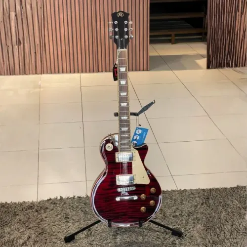 Guitarra Les Paul SX EF3 TWR Trans Wine Red