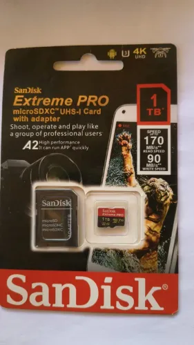 Cartão de memoria MicroSD Sandisk Extreme PRO 1Tb Read Speed 170MB/s