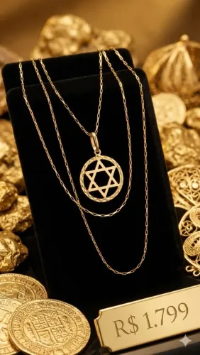 Corrente de ouro Cartier caixote 18k 70cm