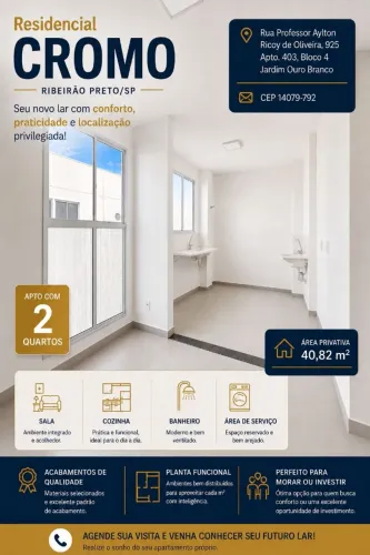 Apartamento 2 Quartos à Venda no Jardim Ouro Branco - Ribeirão Preto