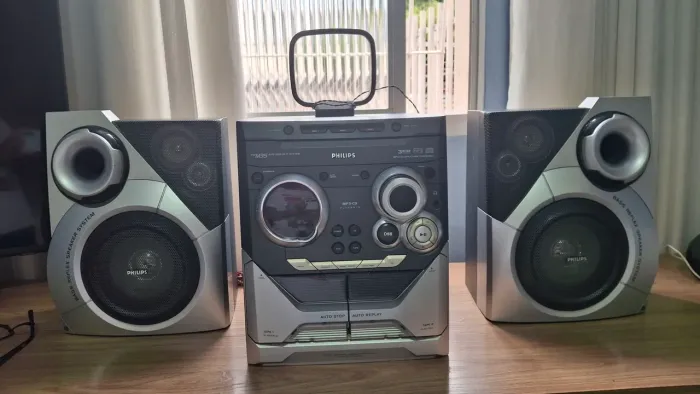 Mini System Philips FWM35 3 CDs + MP3 - Funcionando perfeitamente