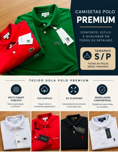 CAMISETAS POLO PREMIUM - NOVAS!