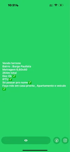 Terreno Grande Zona Leste