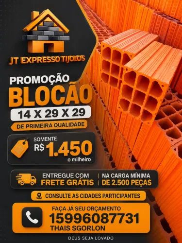 TIJOLOS EM PROMOÇÃO