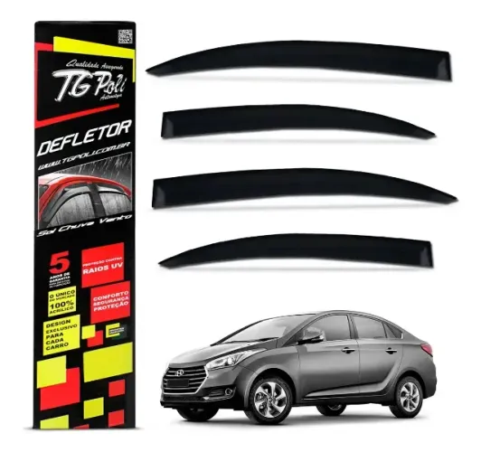 DEFLETOR DE CHUVA HB20-S SEDAN 13/19 - 4 PTS ( TG POLI )