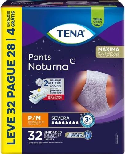 5 pacotes fechados de TENA Pants Noturna P/M