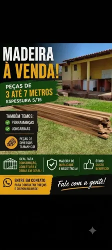 MADEIRA SELECIONADA DE 3 A 6 METROS COM PRONTA ENTREGA!<br>